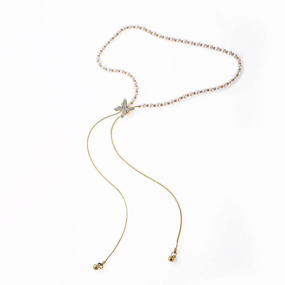 Shell Beads Butterfly Necklace – Transformation & Positive Energy