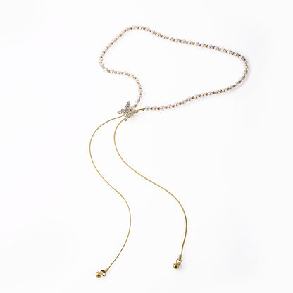 Shell Beads Butterfly Necklace – Transformation & Positive Energy
