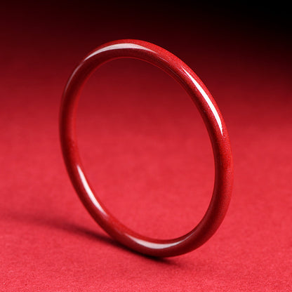 Premium 97 Cinnabar Thin Bangle – Elegant Solo or Stack Wear Bracelet