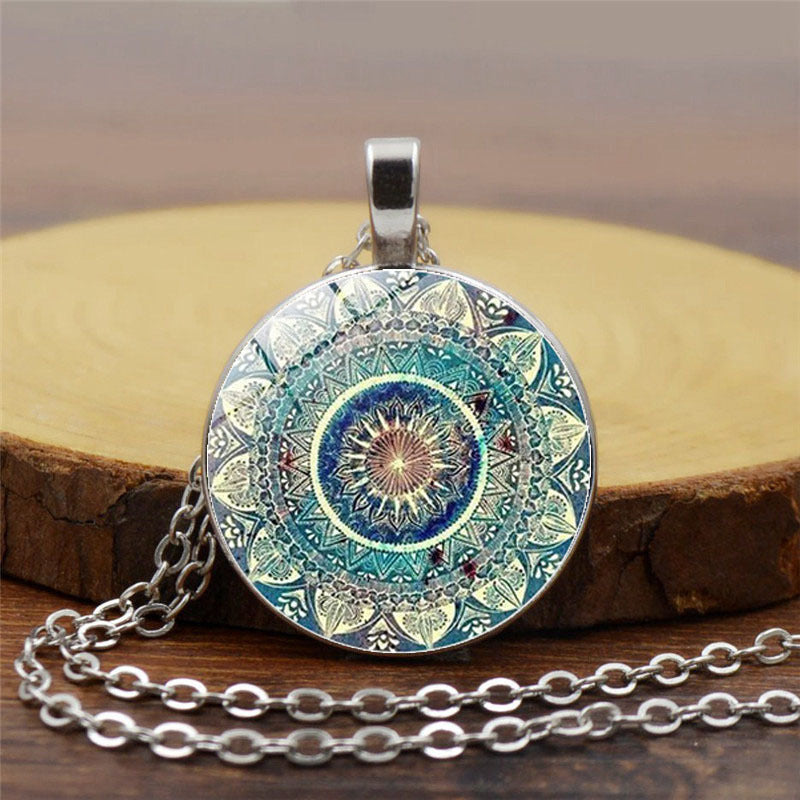 Mandala Yoga Time Gemstone Necklace – Enhance Your Meditation and Style