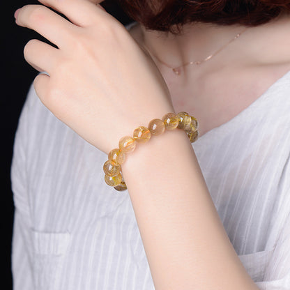 Radiant Aura Golden Crystal Bracelet – Success & Fulfillment