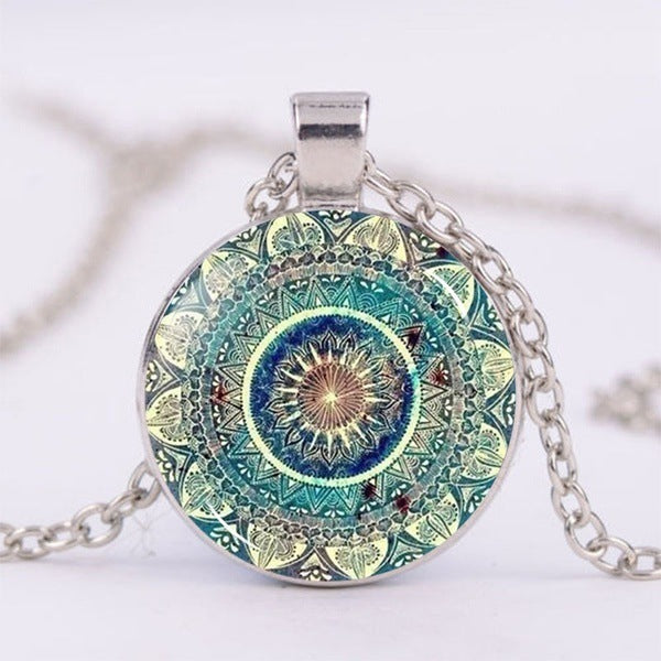 Mandala Yoga Time Gemstone Necklace – Enhance Your Meditation and Style