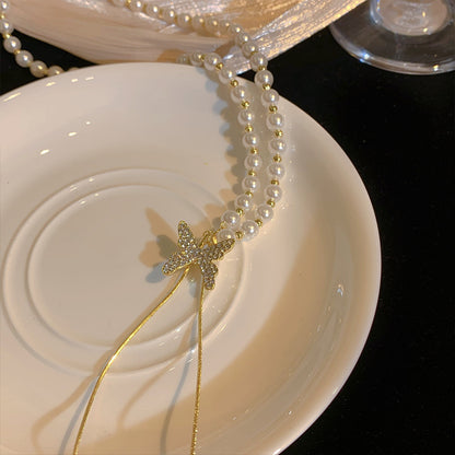 Shell Beads Butterfly Necklace – Transformation & Positive Energy