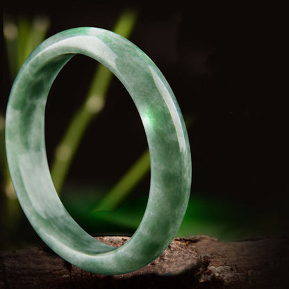 Natural Jade Bangle Bracelet - Healing & Balance