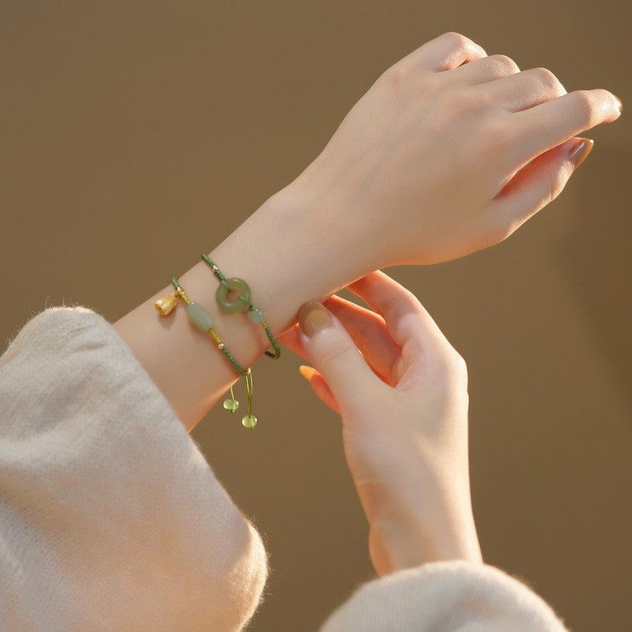 Handcrafted jade bracelet symbolizing prosperity and protection
