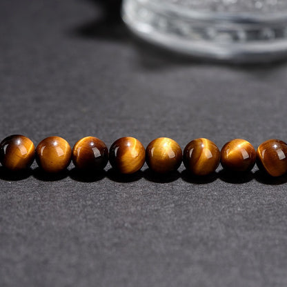 COLLECTION GRADE Lightning Gold Natural Tiger’s Eye Bracelet – Premium Gemstone Beads