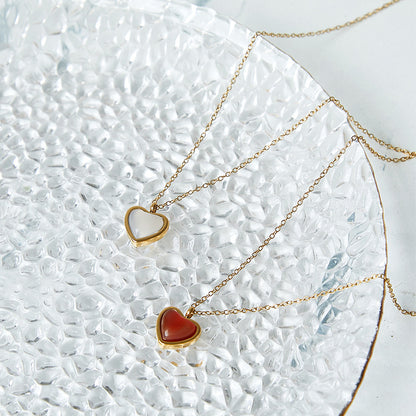 Carnelian Heart Necklace - Boost Confidence, Courage & Creativity