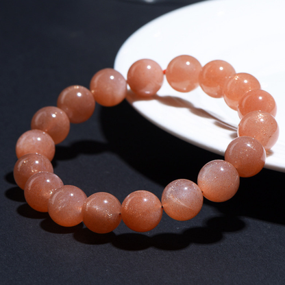 shimmering orange moonstone bracelet energy jewelry