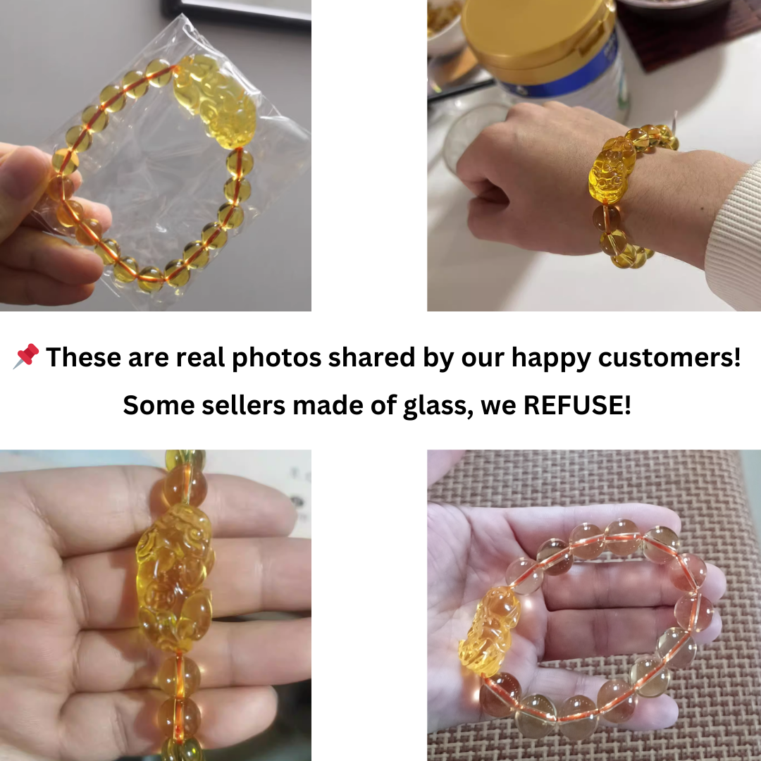 Feng Shui Citrine Pixiu Wealth Bracelet – Your Talisman for Abundance