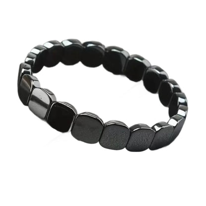 Authentic hematite beaded bracelet men’s gemstone jewelry