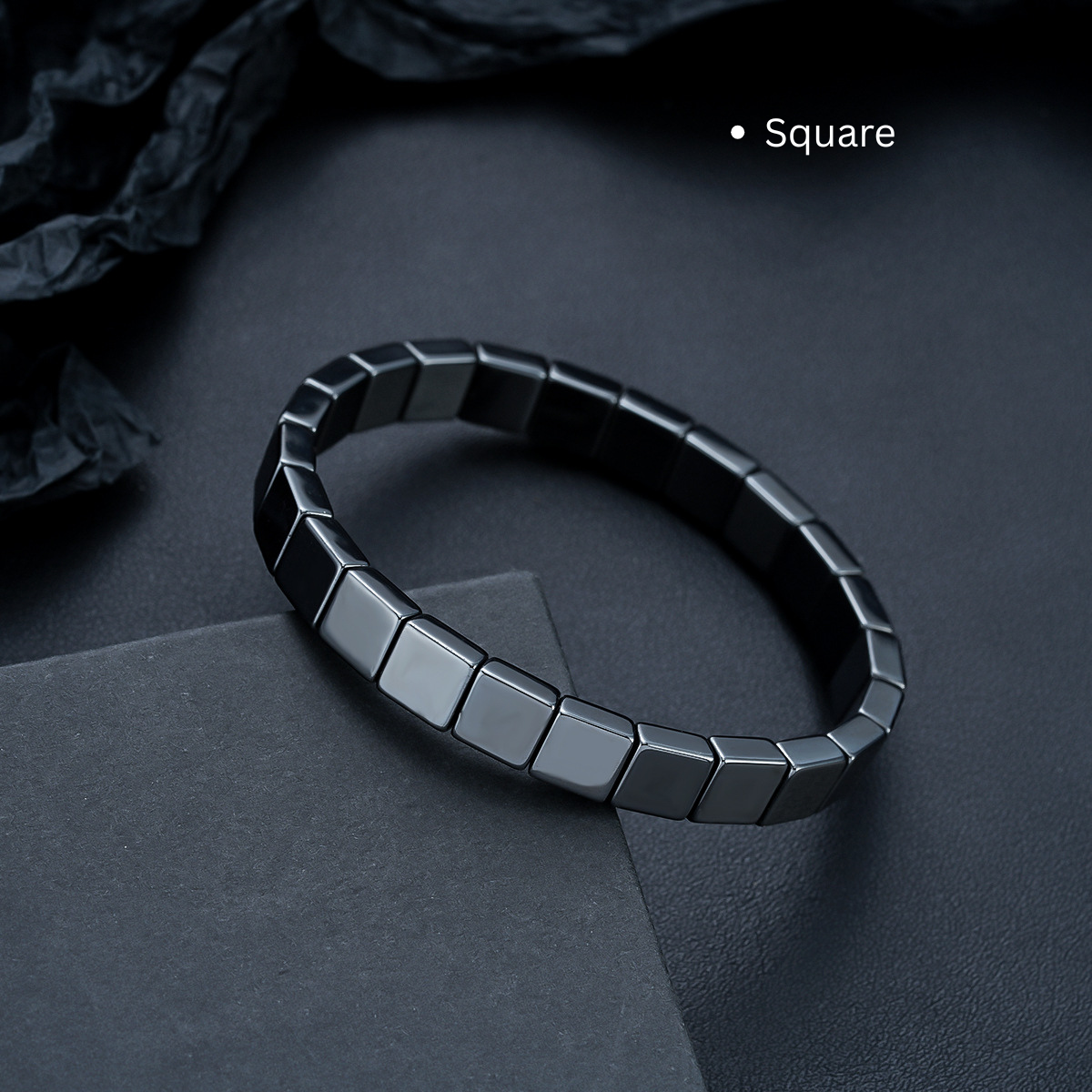 Minimalist hematite bracelet for men everyday wear