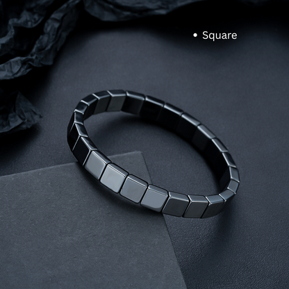 Minimalist hematite bracelet for men everyday wear