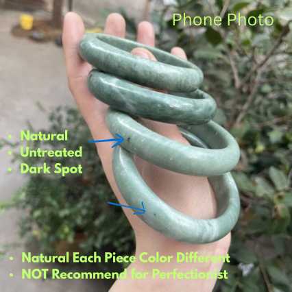 Certified Natural Grade A Jade Bangle – Authentic Green Jadeite Jewelry