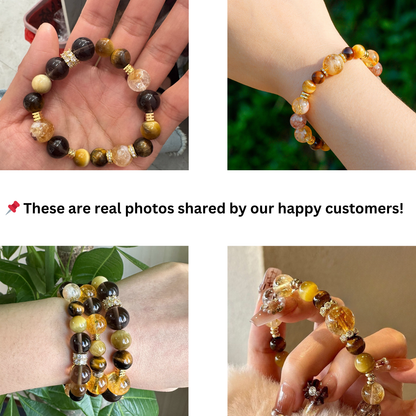 Citrine & Tiger's Eye Bracelet – Wealth, Abundance & Positive Energy