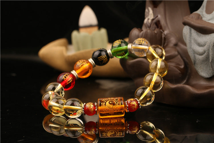 5 Wealth God Amulet Citrine Bracelet - Wealth & Success