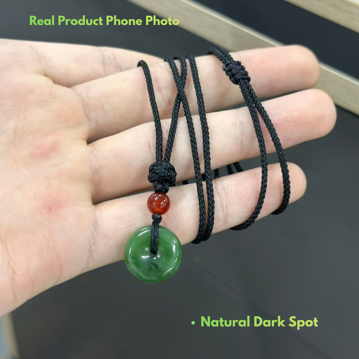 Natural Dark Mineral Inclusions in Genuine Hetian Jade