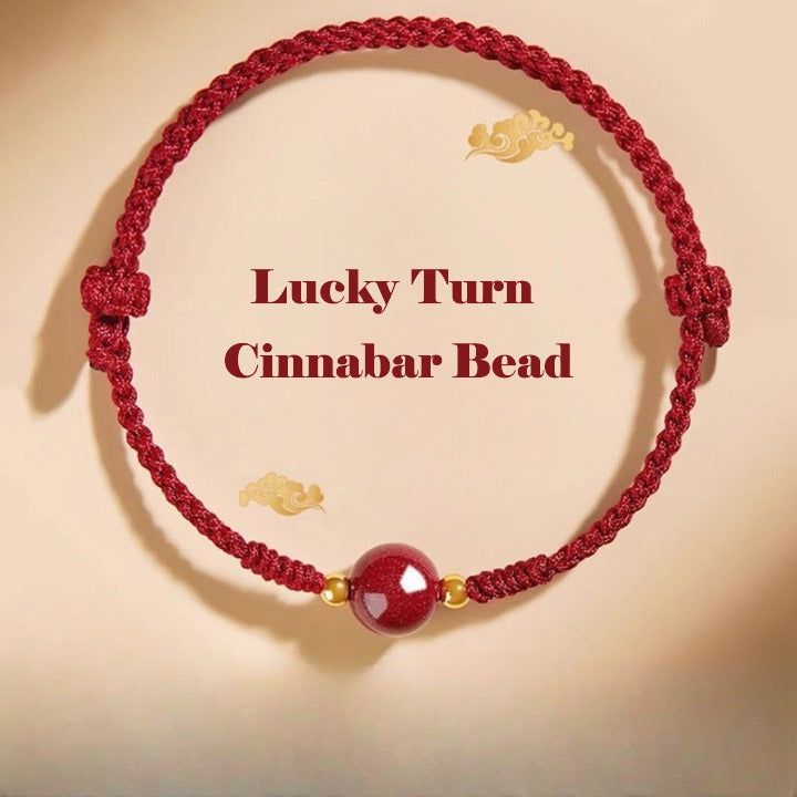 High-Content Cinnabar Red String Bracelet – Handmade Luck & Protection