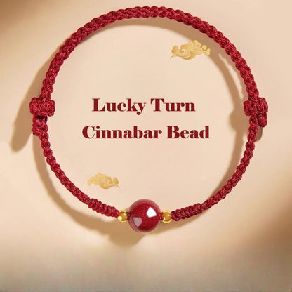 High-Content Cinnabar Red String Bracelet – Handmade Luck & Protection