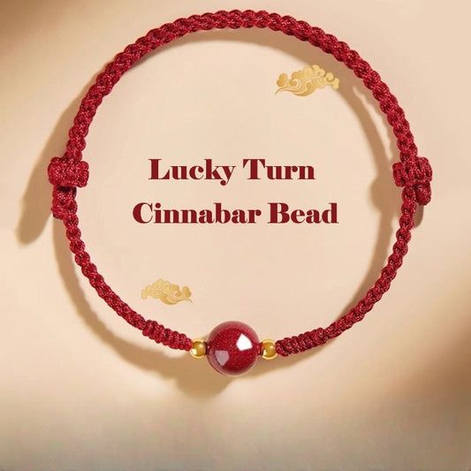 High-Content Cinnabar Red String Bracelet – Handmade Luck & Protection