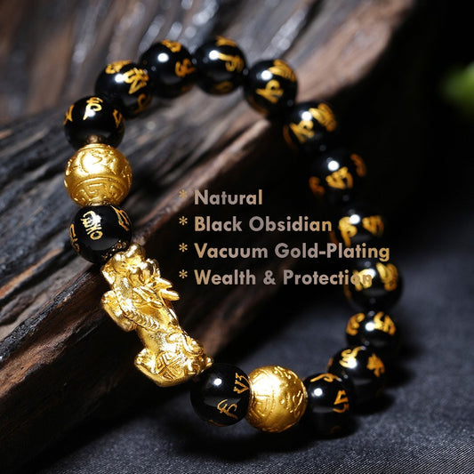 Feng Shui Pixiu Black Obsidian Bracelet – Wealth & Protection jewelry