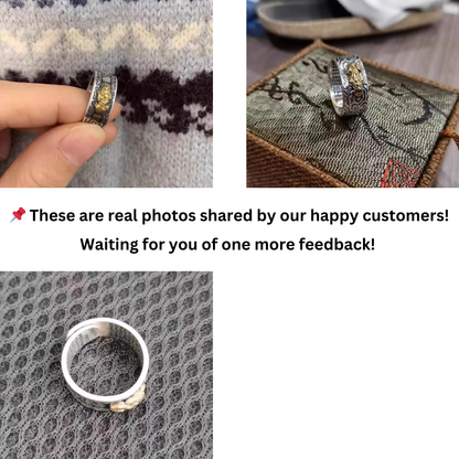 Real 99 Sterling Silver Pixiu Feng Shui Ring – Wealth, Luck & Protection | Heart Sutra Engraved