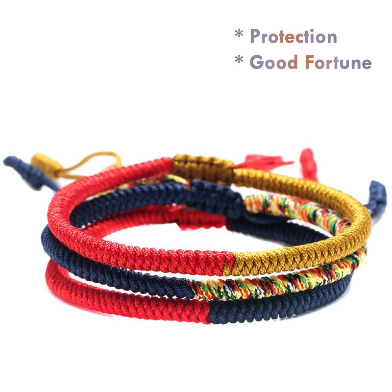 tibetan buddhist lucky rope bracelet feng shui protection