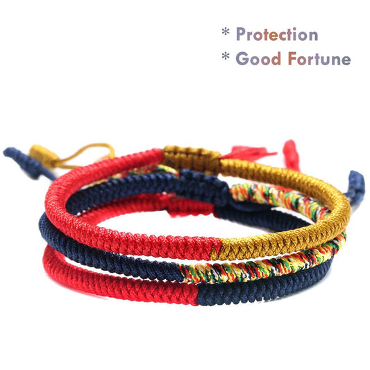 tibetan buddhist lucky rope bracelet feng shui protection