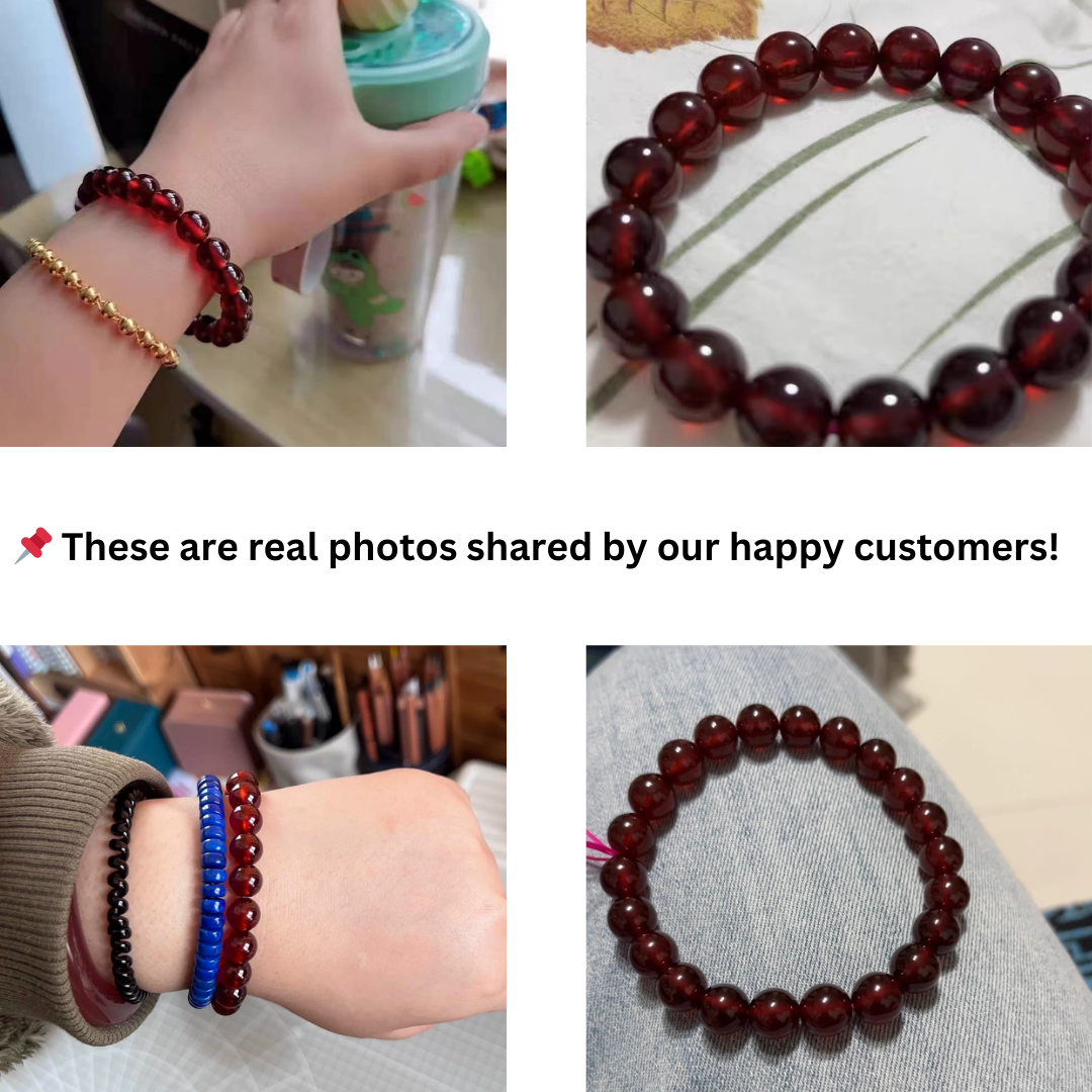 5A Grade Natural Garnet Bracelet for Passion & Vitality