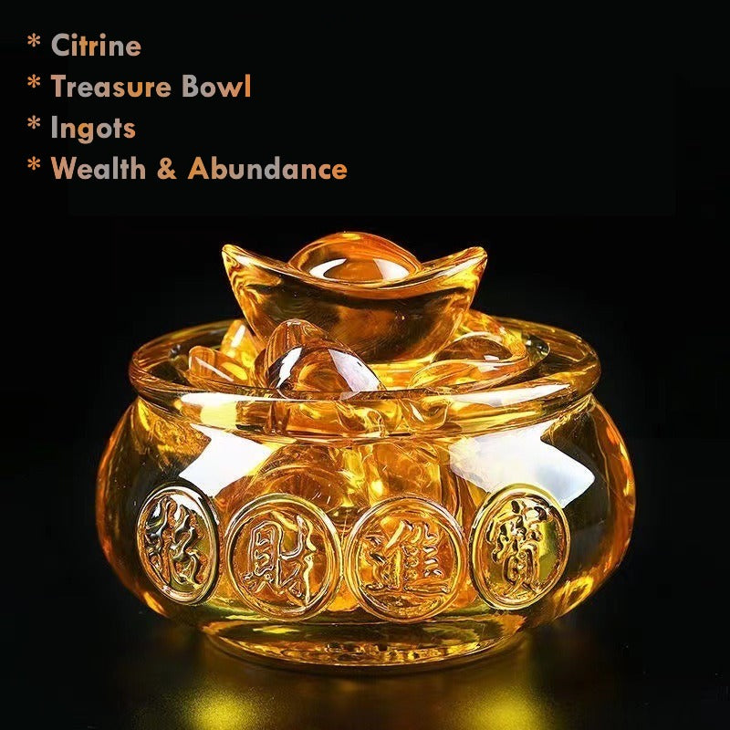 feng shui citrine treasure bowl for wealth and prosperity