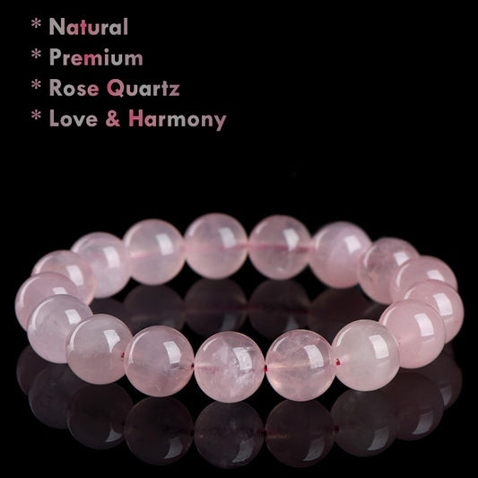 Madagascar rose quartz bracelet natural healing crystal jewelry