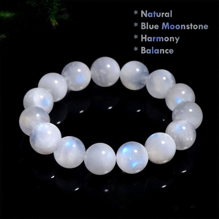 natural blue moonstone bracelet genuine 7mm beads