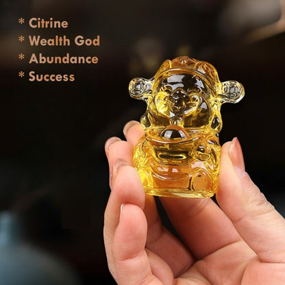citrine wealth god statue feng shui prosperity décor