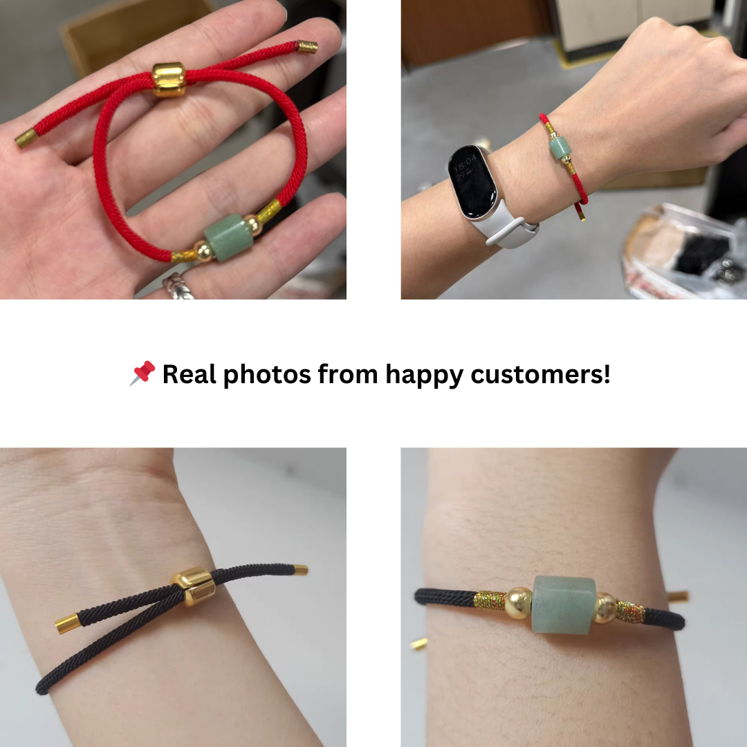 Natural Green Aventurine Red String Bracelet – Healing & Abundance