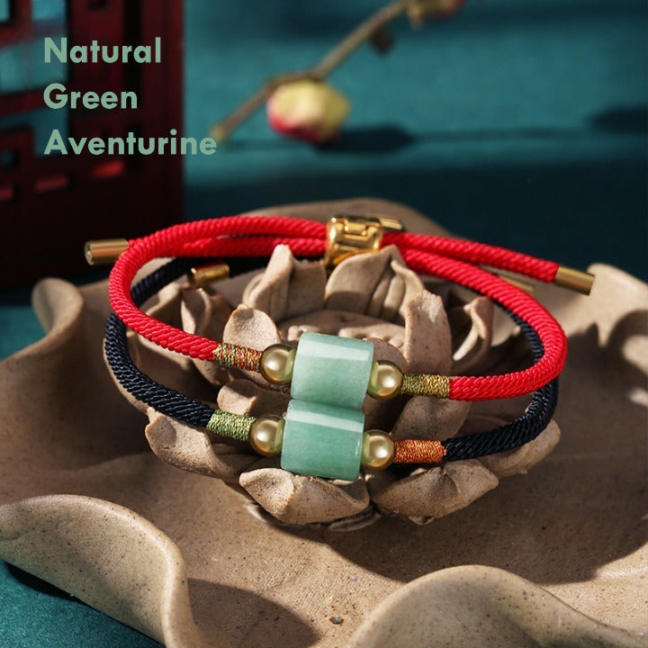 Natural Green Aventurine Red String Bracelet – Healing & Abundance