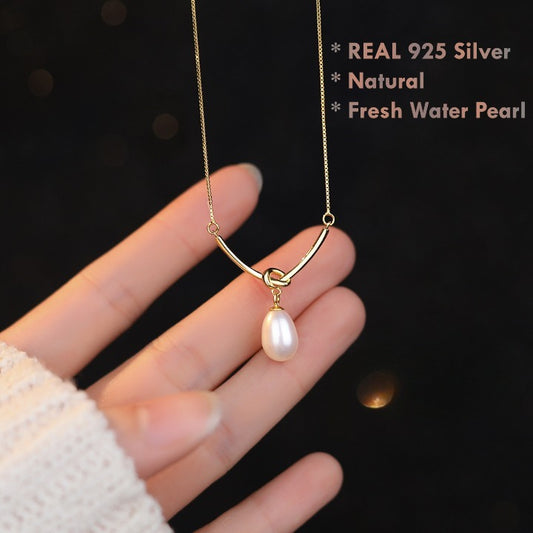 925 Sterling Silver Freshwater Pearl Pendant Necklace – Timeless Classic Jewelry