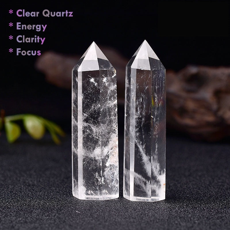 Natural Clear Quartz Crystal Point for Energy and Clarity