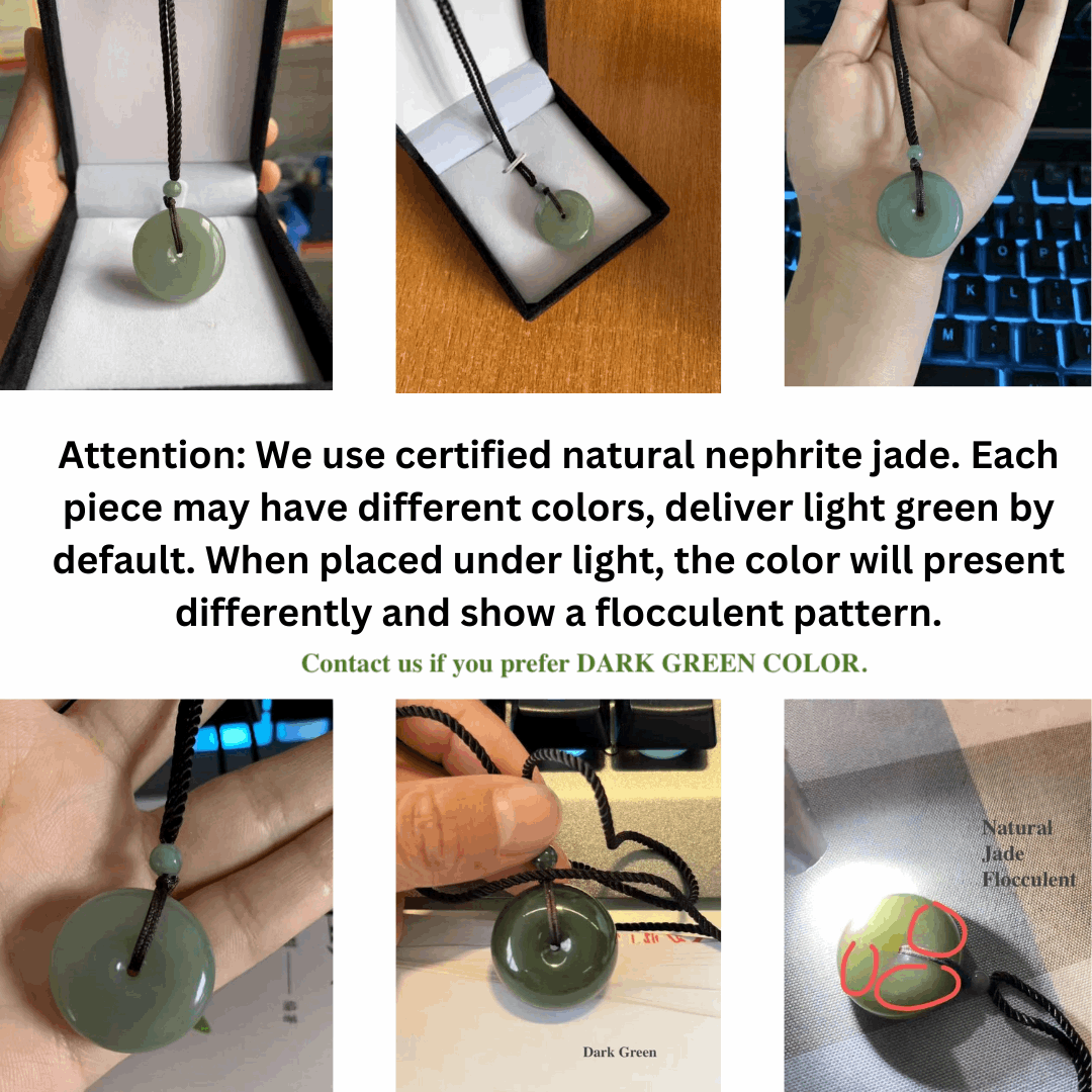 Authentic Natural Jade Pendant Necklace
