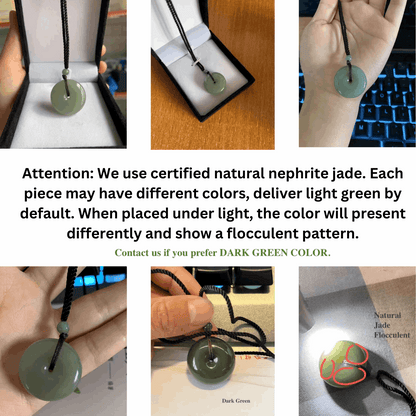 Authentic Natural Jade Pendant Necklace