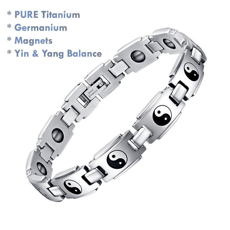 men’s titanium magnetic therapy bracelet for arthritis relief