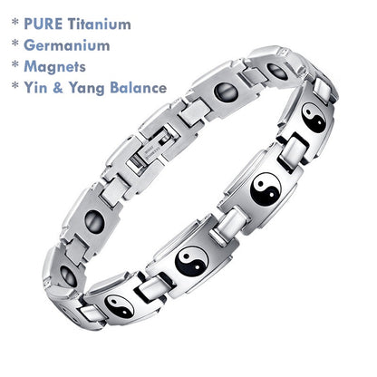 men’s titanium magnetic therapy bracelet for arthritis relief