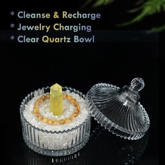 Clear Quartz Crystal Charging Bowl – Natural Energy Cleansing Tool