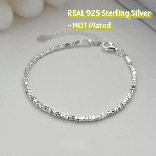 real-925-sterling-silver-shimmering-block-bracelet-minimalist-design