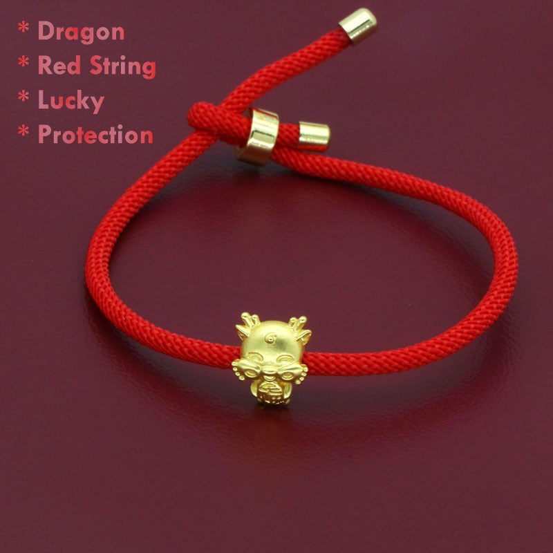 Dragon red string bracelet unisex lucky protection