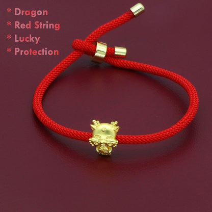 Dragon red string bracelet unisex lucky protection