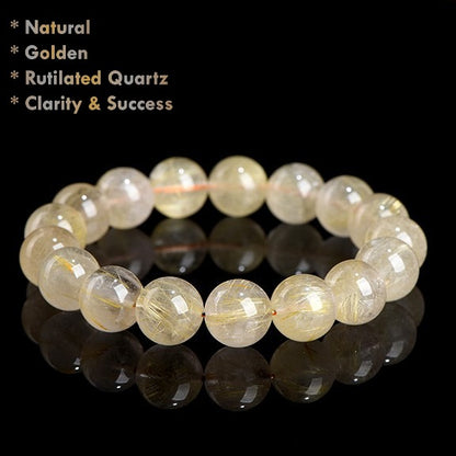 Golden Rutilated Quartz Bracelet – Clarity & Success Jewelry