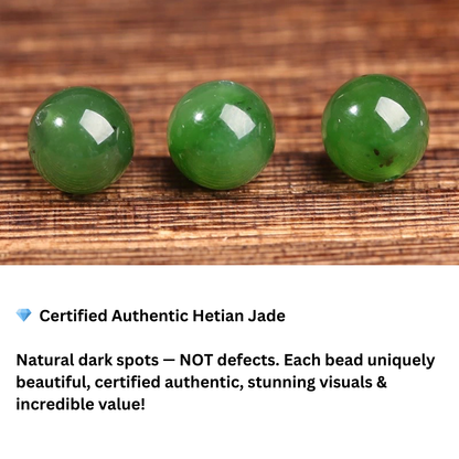 Certified Dark Green Hetian Jade Bracelet – Authentic Natural Jade Jewelry for Harmony, Luck & Protection