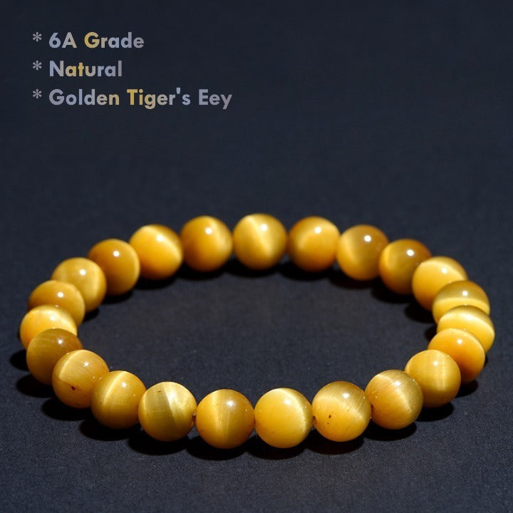 Premium Natural 6A Golden Tiger’s Eye Bracelet – Confidence, Protection, Inner strength