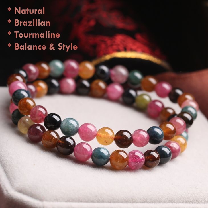 Natural Multicolor Tourmaline Bracelet – Brazilian Gemstone Jewelry