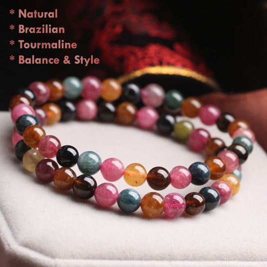 Natural Multicolor Tourmaline Bracelet – Brazilian Gemstone Jewelry