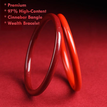 Women’s cinnabar bangle red wealth bracelet Feng Shui